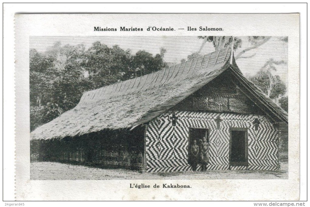 CPSM KAKABONA (ILES SALOMON) MISSIONS - Missions Maristes D´Océanie : L'église - Islas Salomon