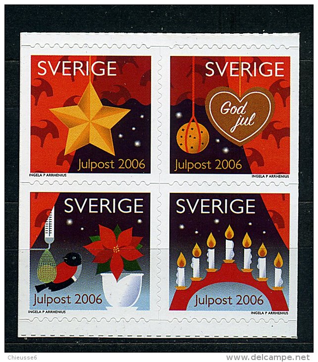 Lot 115 - B 9 - Suède** N° 2543 à 2546 Formant Bloc - Noël - Ongebruikt