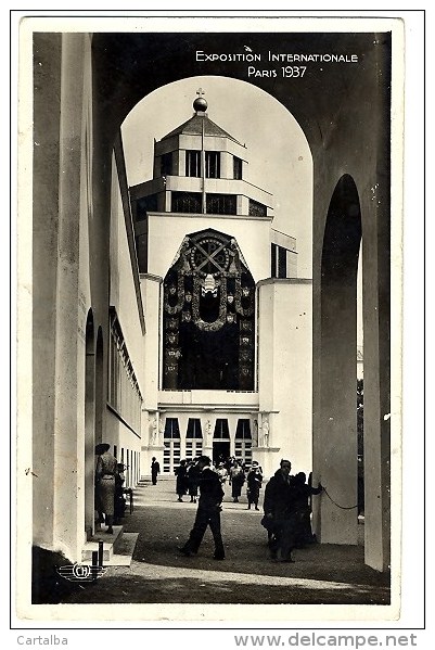 CPA 75 Paris Exposition Internationale 1937 Pavillon Catholique Pontifical  Animé - Expositions