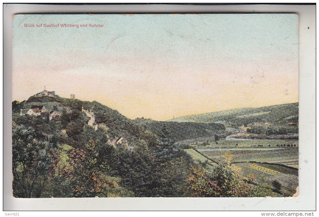 5802 WETTER - VOLMARSTEIN, Gasthof Wehberg , Ruhrtal, 1909, Eine Ecke Leicht Berieben - Wetter