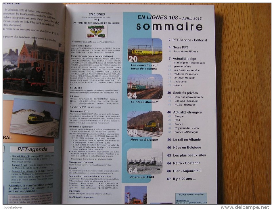 EN LIGNES Revue Ferroviaire N° 108 PFT Ostende OSR Désiro Haren SNCB NMBS Chemins Fer Train Locomotive Autorail Rail - Railway & Tramway