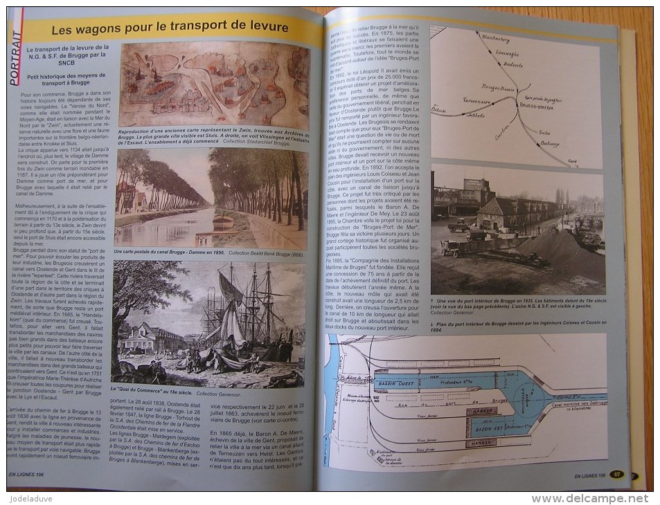 EN LIGNES Revue Ferroviaire N° 106 PFT Bruges Transport Levure  SNCB NMBS Chemins Fer Train Locomotive Autorail Rail - Railway & Tramway