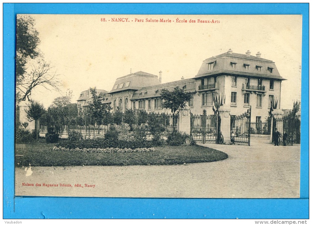 CP, 54, NANCY, Parc Sainte-Marie - Ecole Des Beaux-Arts, Voyagé En 1915 - Nancy