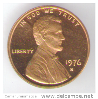 STATI UNITI 1 CENT 1976 FONDO SPECCHIO - 1959-…: Lincoln, Memorial Reverse