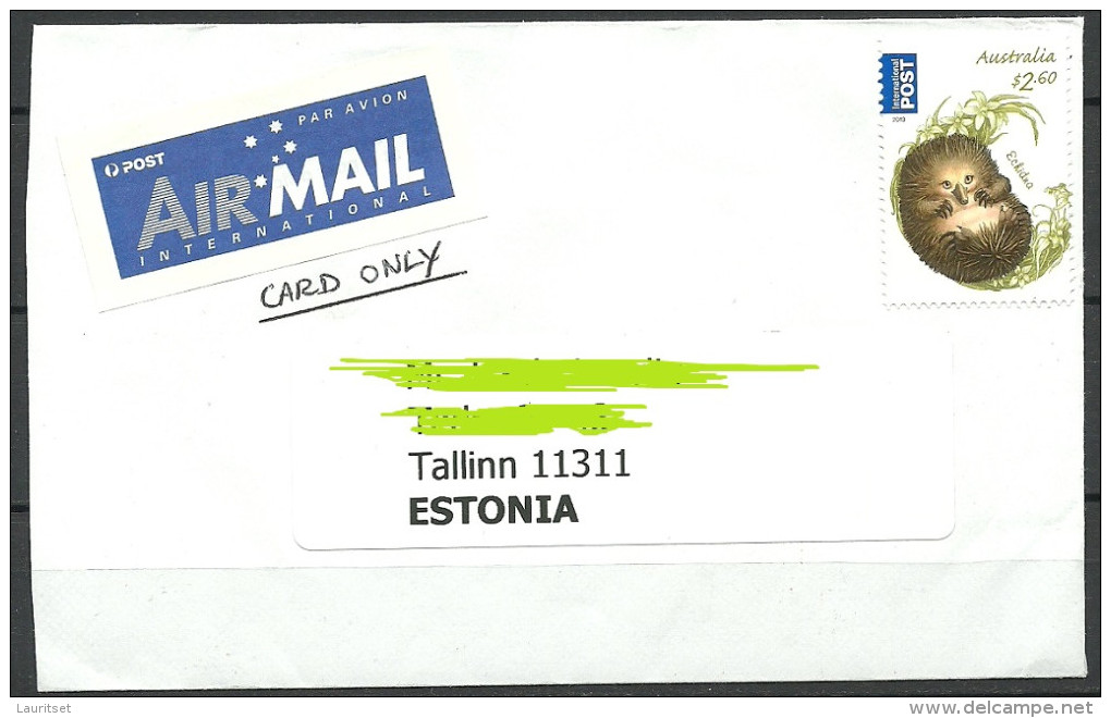 AUSTRALIA 2014 Air Mail Letter To Estonia - Briefe U. Dokumente