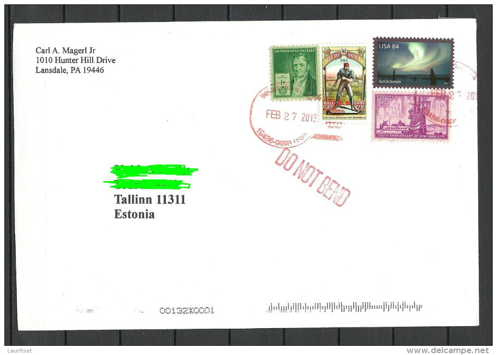 USA Cover With Several Stamps  To ESTONIA Estland Estonie 2014 - 2011-...