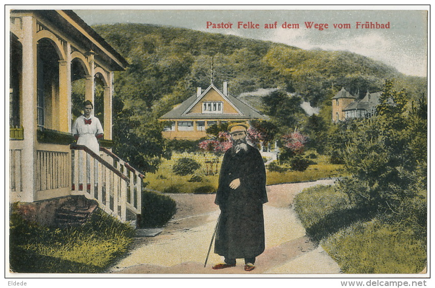 Pastor Felke Auf Dem Wege Vom Fruhbad  Sobernheim Bad Kreuznach Carl Scholz Photo - Bad Kreuznach