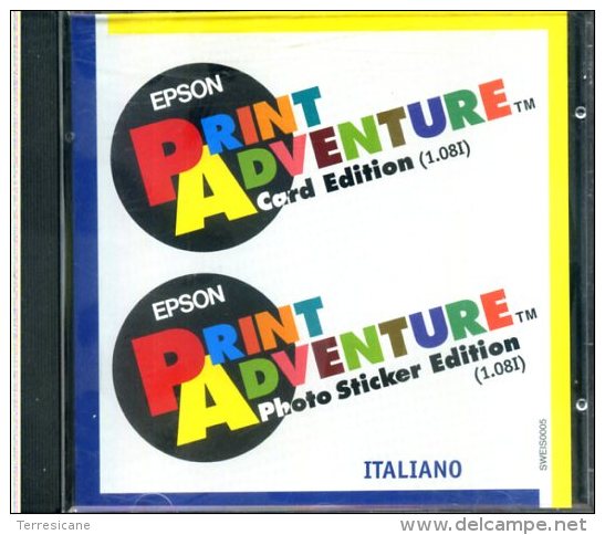 CD EPSON PRINT ADVENTURE CARD EDITION & PHOTO STICKER ITALIANO - CD