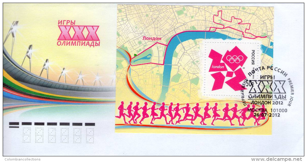 Lote 1850, 2012, Rusia, Russia, FDC, Olympic Games - London, England, Juegos Olimpicos De Londres - Annate Complete