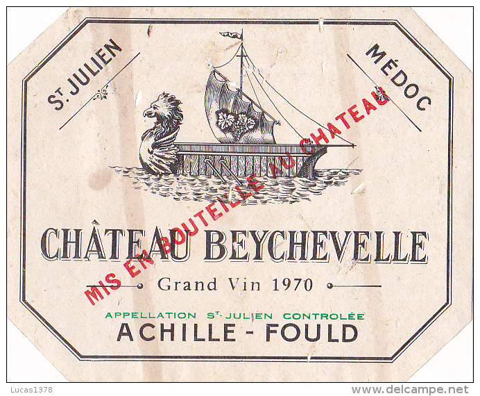 CHATEAU BEYCHEVELLE 1970 / SAINT JULIEN / - Bordeaux