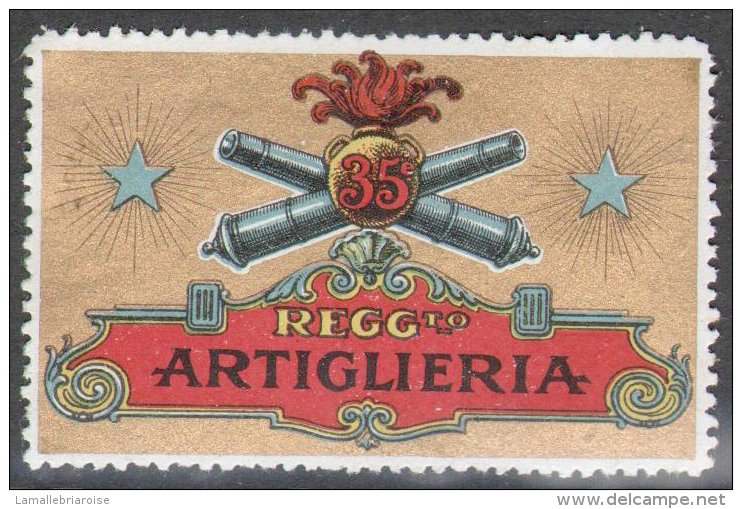 VIGNETTE MILITAIRE - 35e REGGIMENTO ARTIGLIERIA - Vignettes Militaires