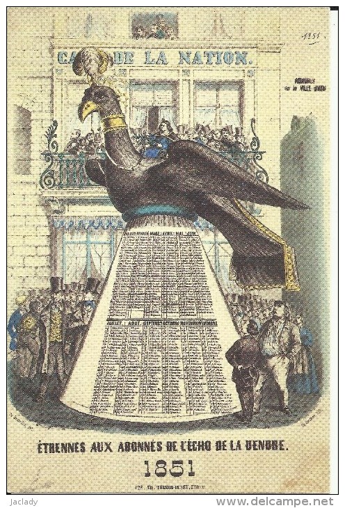 Les Géants D´ Ath -- Anciens Calendriers De L´Echo De La Dendre.  L' Aigle  1851.       ( 2 Scans ) - Ath