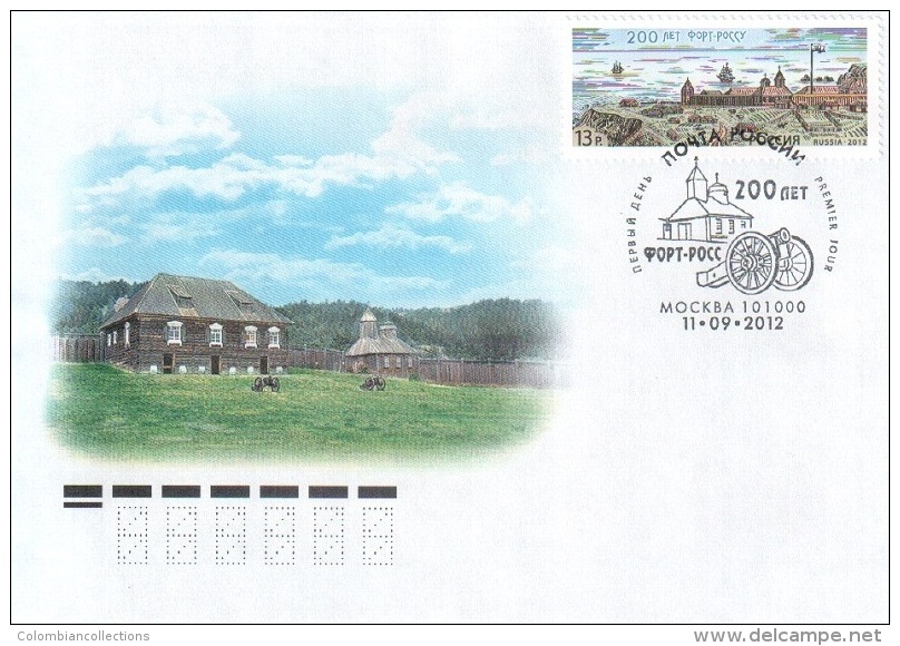 Lote 1871, 2012, Rusia, Russia, FDC, The 200th Anniversary Of Fort Ross - Full Years