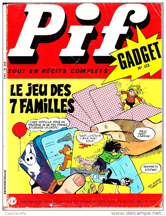 &#128165; PIF GADGET N° 1411—Gadget N° 173 Jeu Des 7 Familles—1972&#128165; - Other & Unclassified