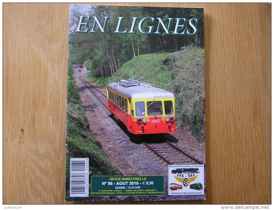 EN LIGNES Revue Ferroviaire N° 98 Diabolo Mise En Service Traction Electrique SNCB NMBS Chemins Fer Train Autorail Rail - Bahnwesen & Tramways