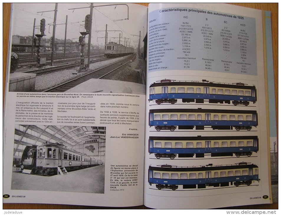 EN LIGNES Revue Ferroviaire N° 98 Diabolo Mise en Service Traction Electrique SNCB NMBS Chemins Fer Train Autorail Rail