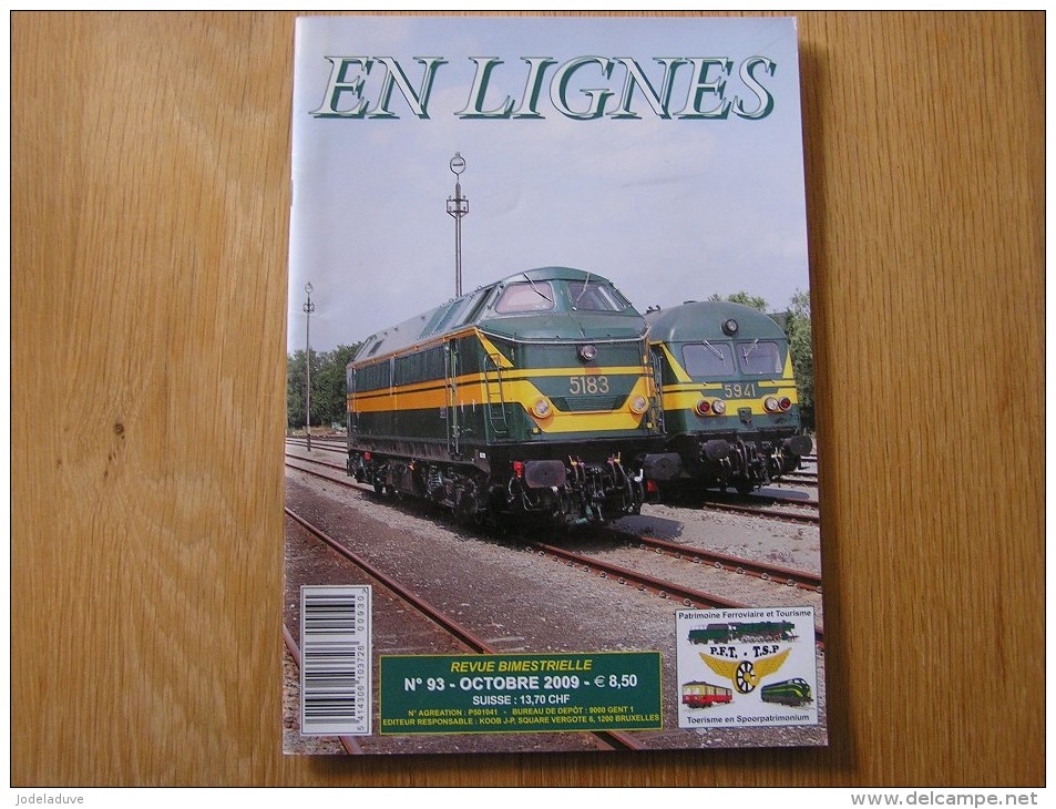 EN LIGNES Revue Ferroviaire N° 93 G2000 Vossloh 73 B Cargo SNCB NMBS Chemins Fer Train Autorail Rail - Bahnwesen & Tramways