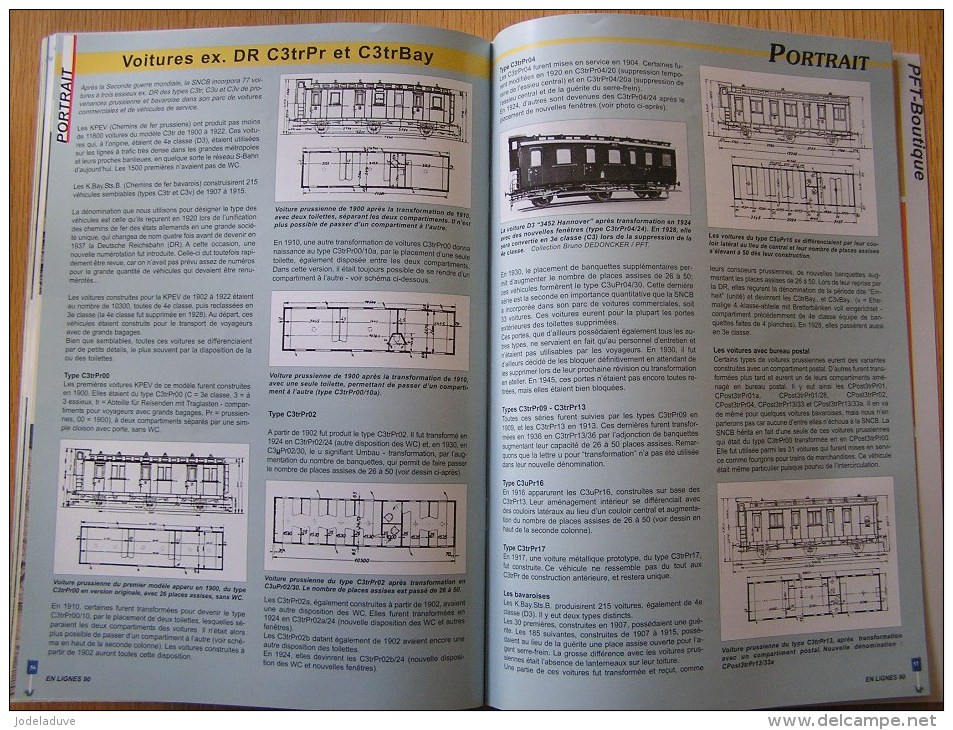 EN LIGNES Revue Ferroviaire N° 90 GTW Voiture Ex DR C3tr SNCB NMBS Chemins Fer Train Autorail Rail - Railway & Tramway