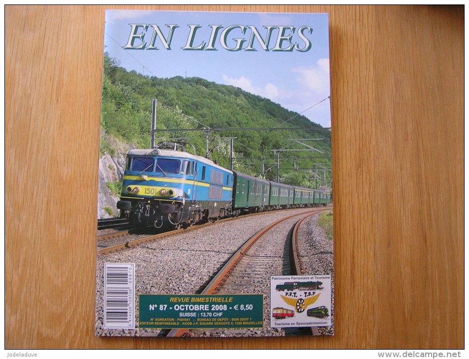 EN LIGNES Revue Ferroviaire N° 87 Voiture Type T Taiwan Nimy Maisières SNCB NMBS Chemins Fer Train Autorail Rail - Railway & Tramway