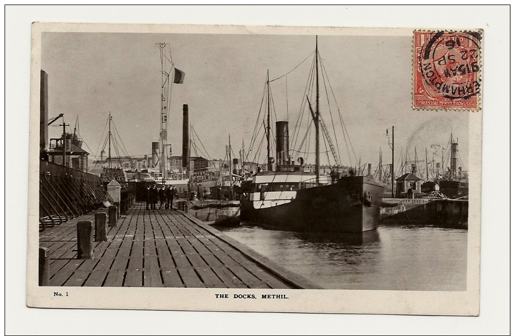 Royaume Uni écosse The Docks Methil Boat Bateau De Commerce 2 Scans - Other & Unclassified