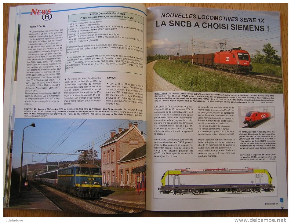 EN LIGNES Revue Ferroviaire N° 77 En Italie Est De La Pologne Siemens SNCB NMBS Chemins Fer Train Autorail Rail - Railway & Tramway