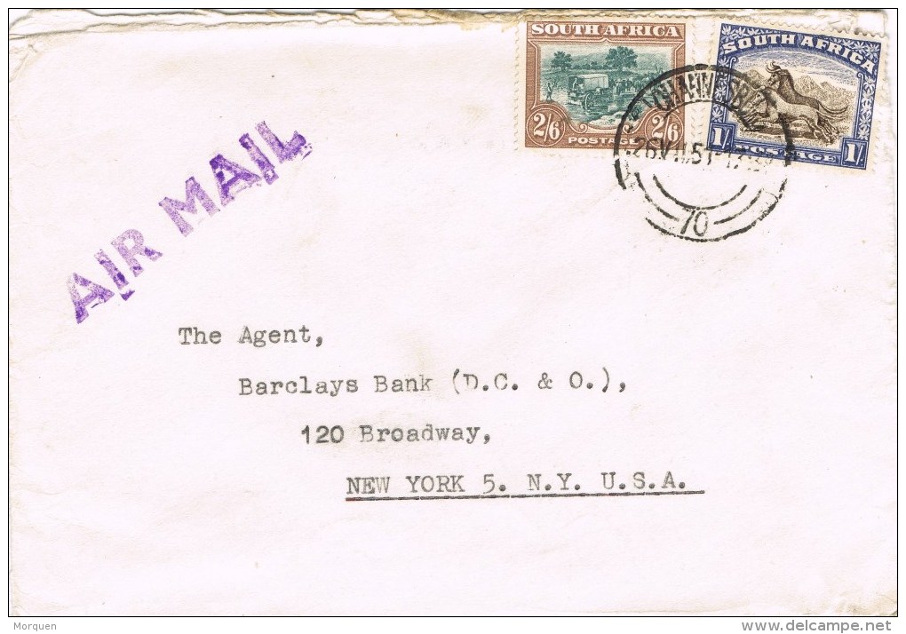 7860. Carta Aerea JOHANNESBURG (South Africa) 1951 - Briefe U. Dokumente