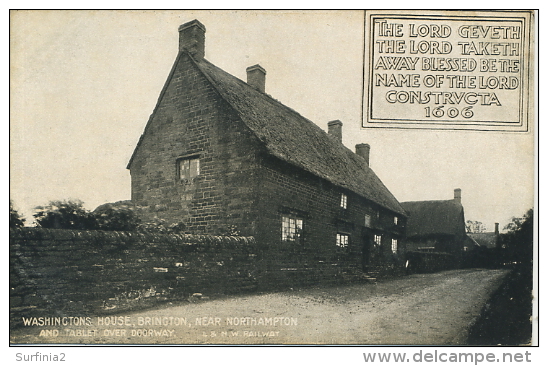 NORTHANTS - BRINGTON - WASHINGTON'S HOUSE  -  LONDON AND NORTH WESTERN RAILWAY OFFICIAL - Northamptonshire