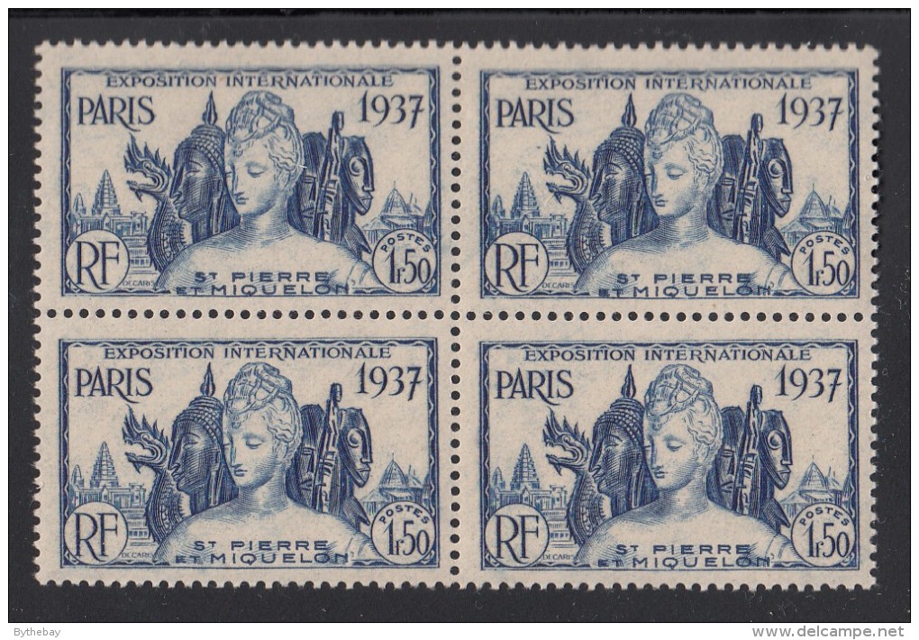 St Pierre Et Miquelon 1937 MNH Sc 170 1.50fr Paris International Exposition Block - Nuevos