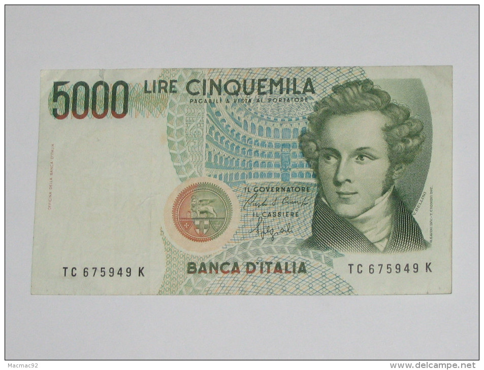 5 000 LIRE - Cinquemila - ITALIE  - Banca D´Italia 1985   **** EN ACHAT IMMEDIAT **** - 5000 Lire