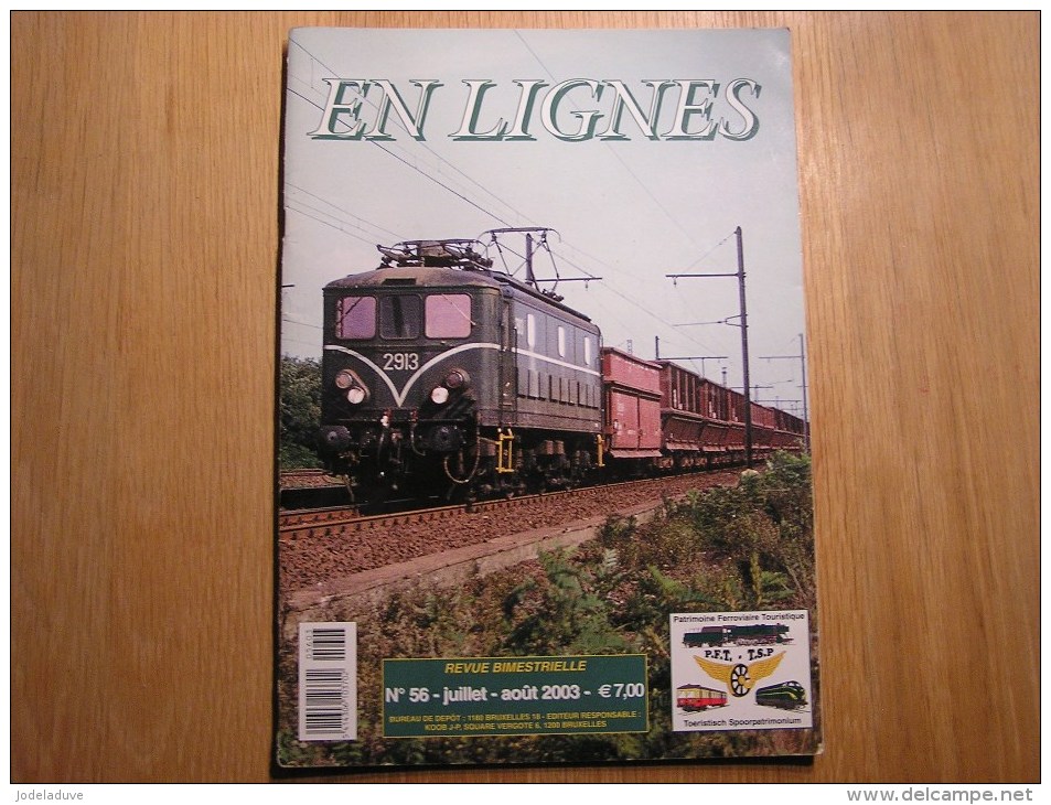 EN LIGNES Revue Ferroviaire N° 56 Livrée Verte 1970 Fin Des Trains Postaux SNCB NMBS Chemins Fer Train Autorail Rail - Bahnwesen & Tramways