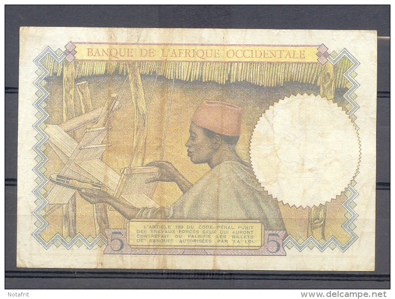 AOF French West Africa   5 Fr 1938   VF - Andere - Afrika