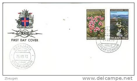 ICELAND  1970 EUROPA SYMPATHY ISSUE  FDC - European Ideas