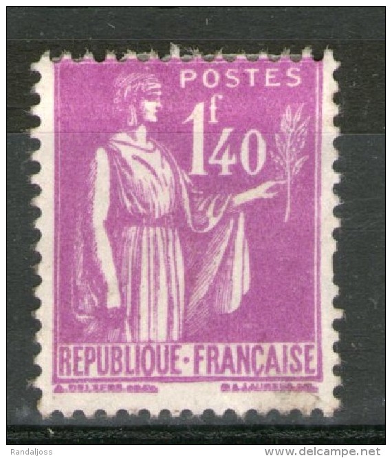 N° 371°_grosse Charnière Mais Faible Oblitération - 1932-39 Peace