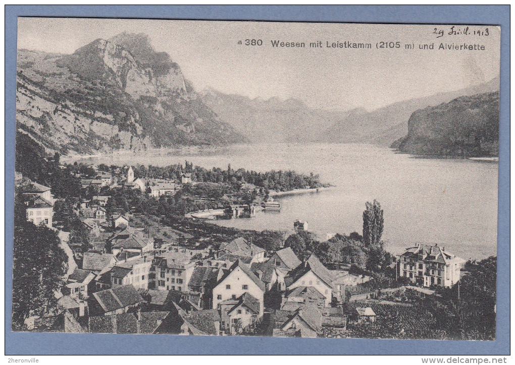 CPA - WEESEN Mit Leistkamm Und Alvierkette - 1913 - Weesen