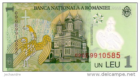 ROUMANIE    1 Leu  Daté Du 01-07-2005     Pick 117      Polymer         ***** BILLET  NEUF ***** - Roemenië