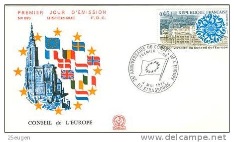 FRANCE 1974 EUROPA SYMPATHY ISSUE FDC - Europäischer Gedanke