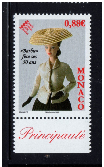 MONACO 2009 Un Timbre N° YT 2667** Cinquantenaire De La Poupée Barbie 0.88€ BDF - Autres & Non Classés