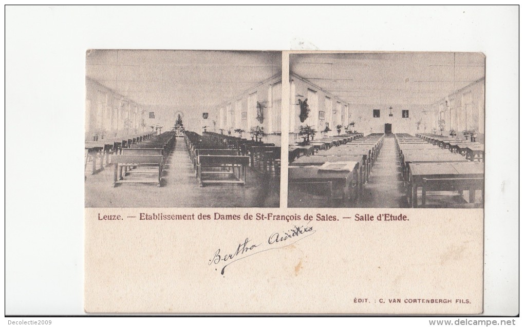 BR40124 Leuze Etablissement Des Dames De St Francois  Belgium  Front/back Image - Somme-Leuze