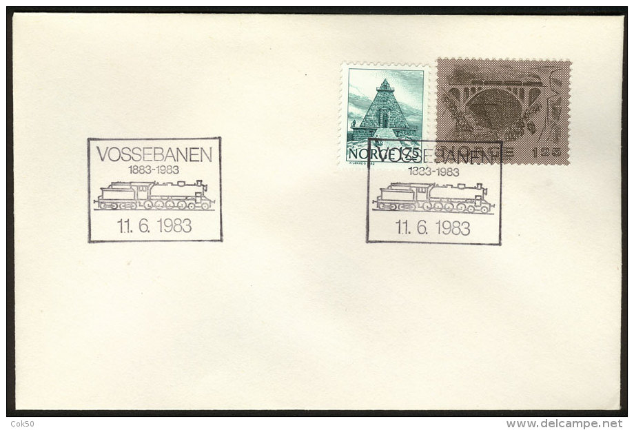 NORWAY - Vossebanen Railway 1983.06.11 "100th Anniversary" (locomotive) - Treni