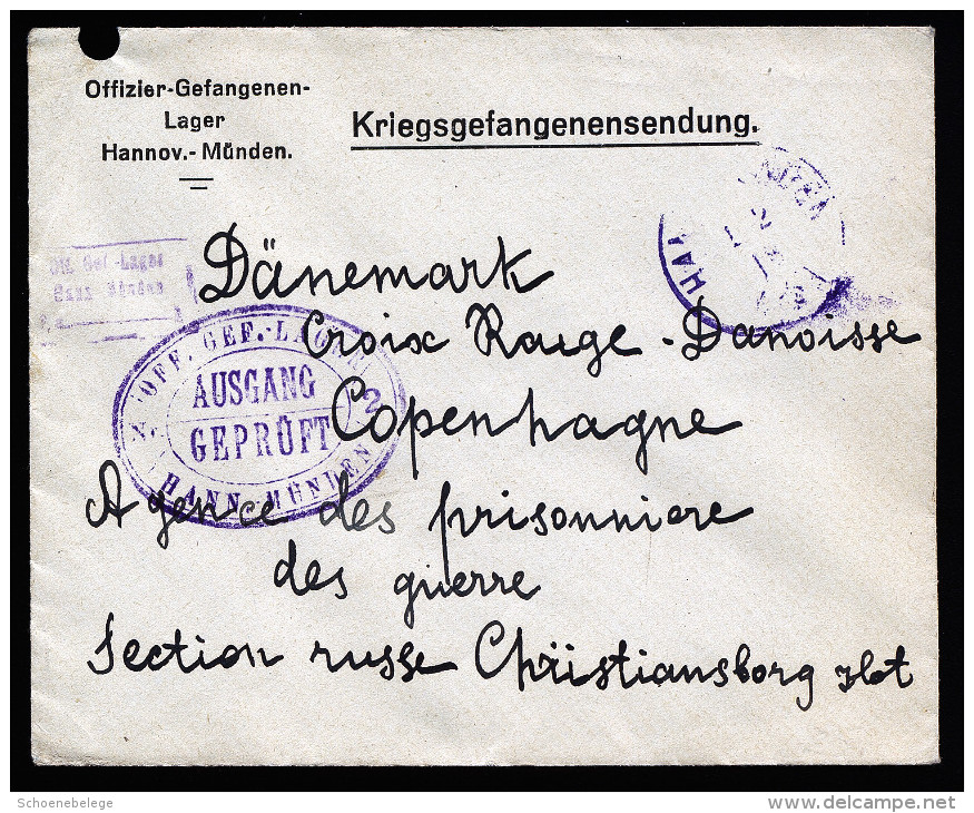 A2647) POW DR Kriegsgefangenenbrief Von Lager Hann.-Münden 1.2.1918 Nach Kopenhagen - Briefe U. Dokumente