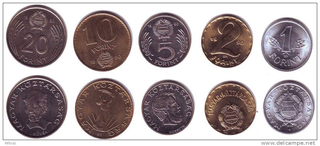 Hungary 1990 Transitional Coinage Set (only 10.000 Mintage) - Hongrie