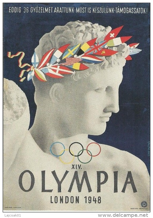 Hungarian Olympic Champions In London  OLYMPIAFILA Olympic Exhibition 1998. Special Card - Sommer 1948: London