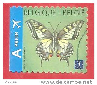 BELGIO USATO - 2012 - Swallowtail Butterfly Selfadhesive Left Unperforated - 1 Europe U - Michel BE 4301BDl - Oblitérés