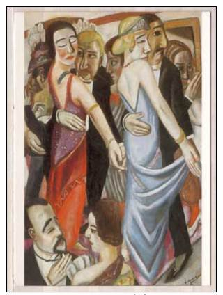 Max Beckmann , Tanzbar Baden - Baden , 1923 , Staatsgalerie Moderne Kunst , München - Malerei & Gemälde