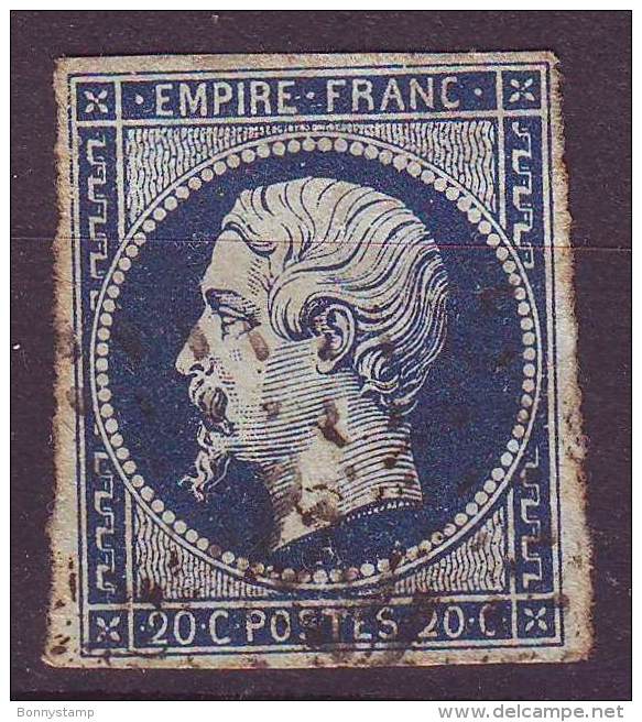 Francia, 1854 - Emperor Napoleon III - Nr.15a Usato° - 1853-1860 Napoléon III