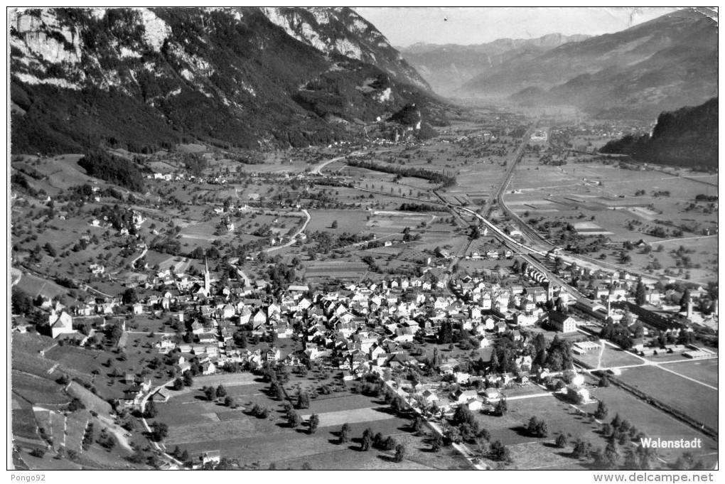 Cpsm WALENSTADT, Suisse, Vue  Aérienne    (33.38) - Walenstadt