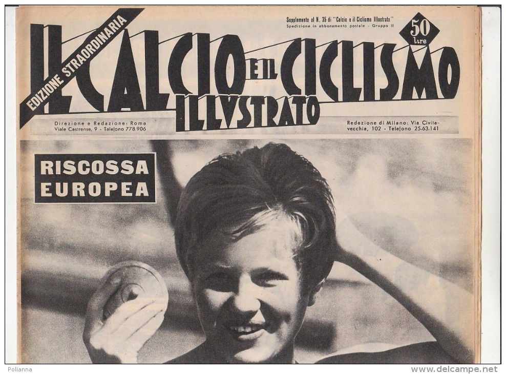 PFU/43 IL CALCIO E IL CICLISMO ILLUSTRATO-SPECIALE OLIMPIADI ROMA 1960/INGRID KRAMER - Libros