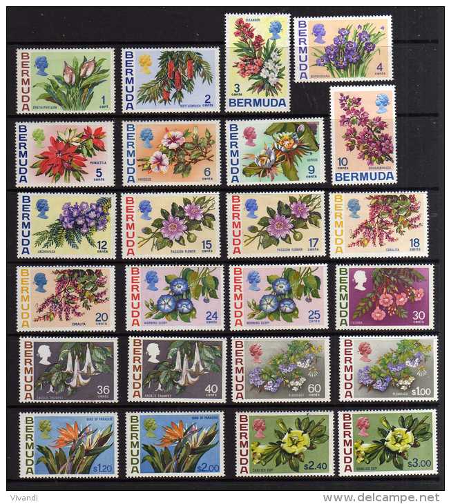 Bermuda - 1970/75 - Flowers - MH - Bermudes