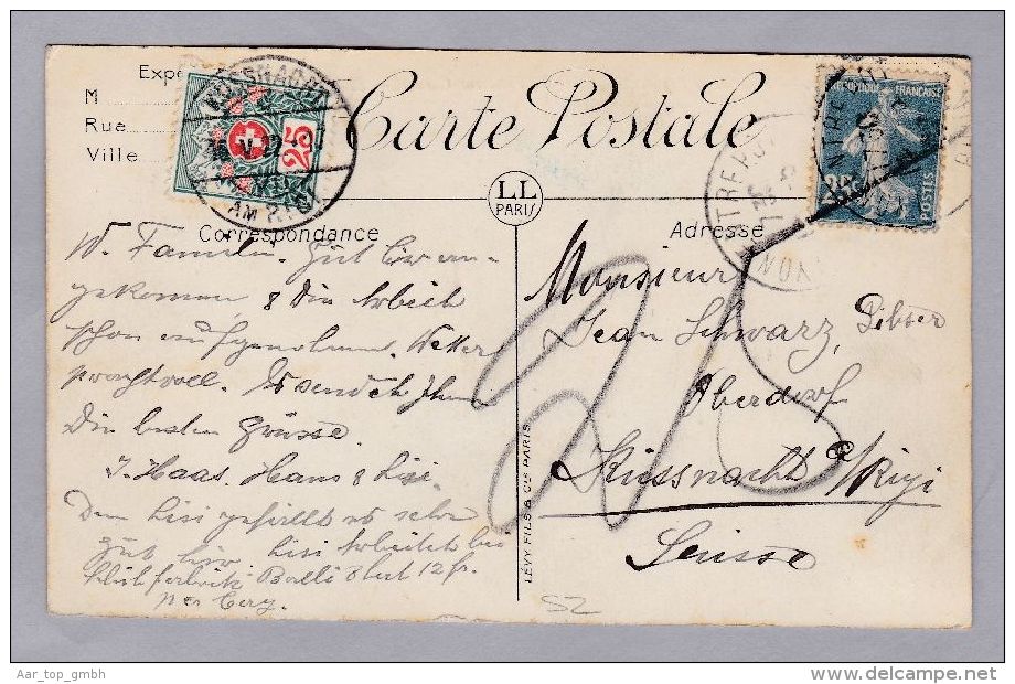 Heimat SZ Küssnacht 1922-05-16 Taxierte AK Aus Frankreich - Postage Due