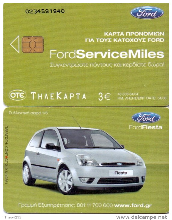 GREECE PHONECARD FORD FIESTA-X1750- 40000pcs-4/04-USED - Grecia